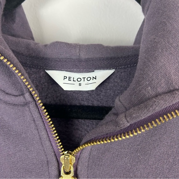 Peloton Purple Half-Zip Long Sleeve Hoodie Size Small - Picture 3 of 11